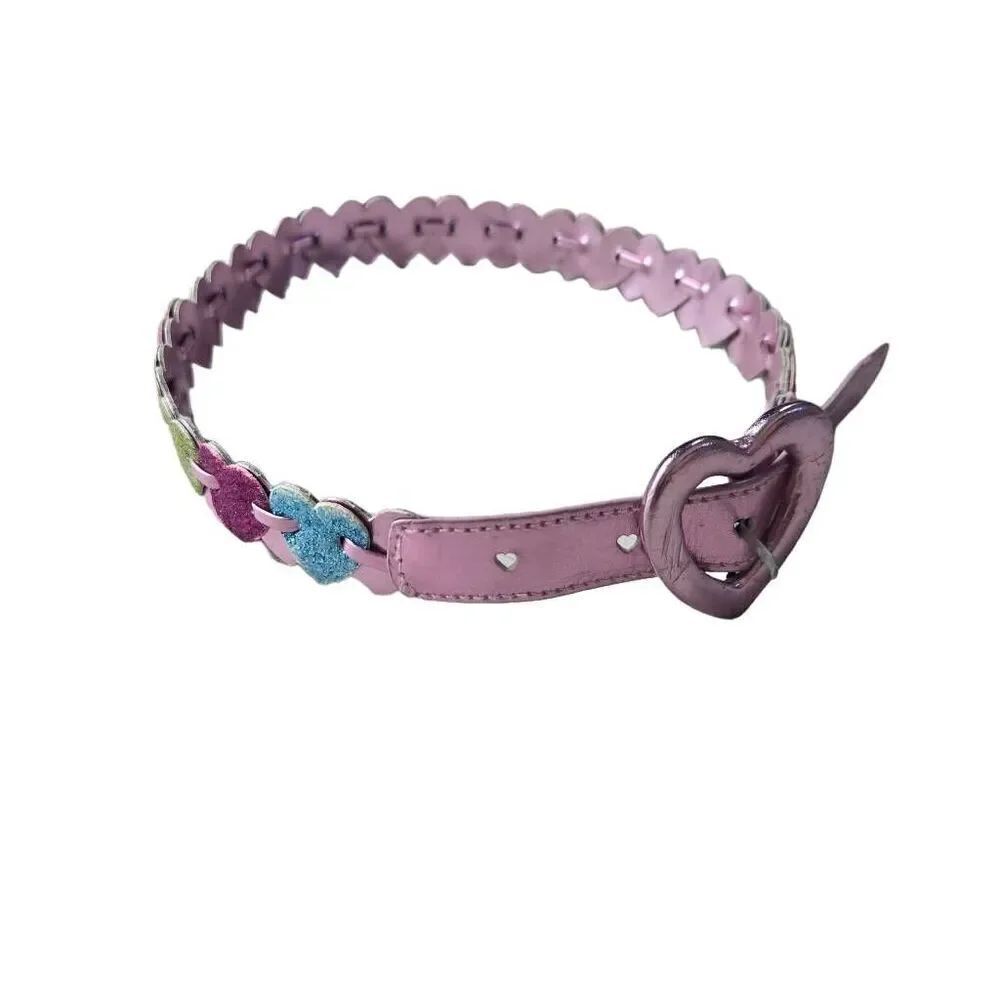 Girls sparkle heart belt 26"